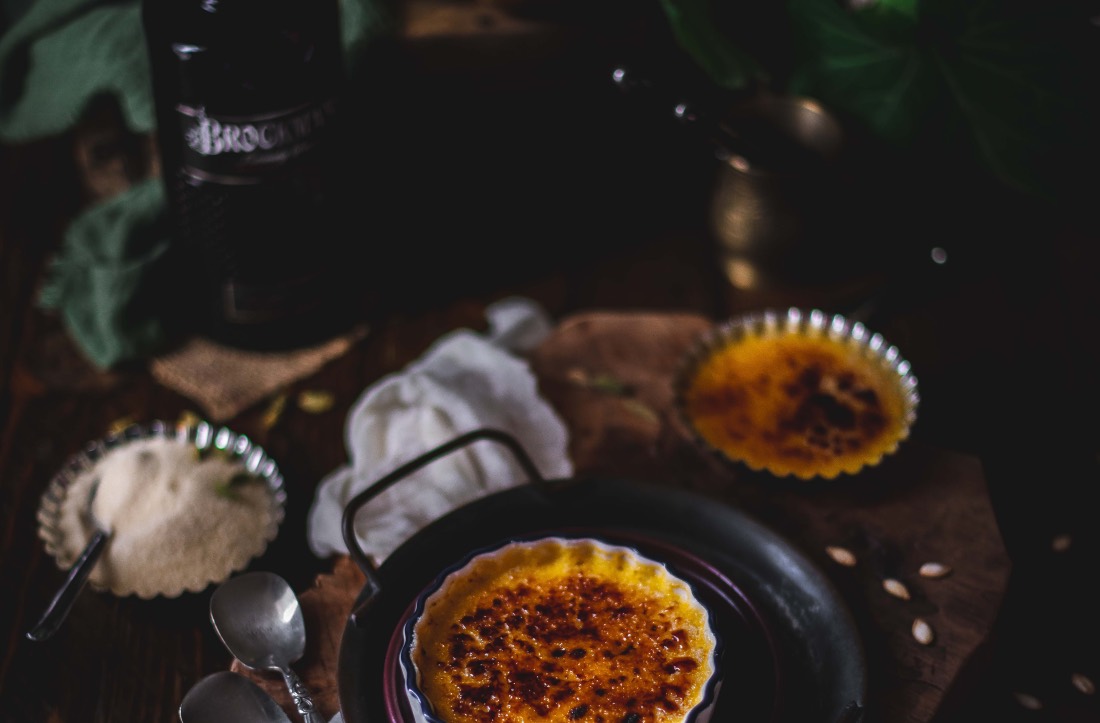 Receta de creme brulée de calabaza con Brockmans